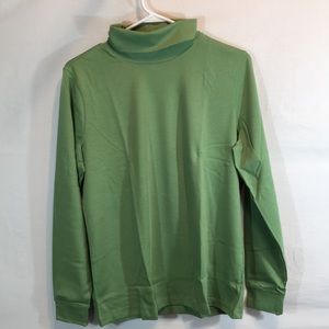 LL Bean Large Light Green Long Sleeve Turtleneck